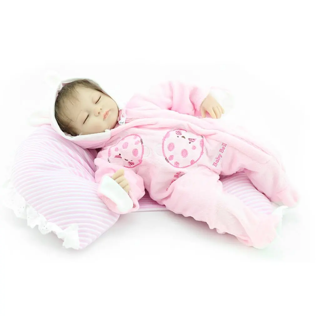 

OCDAY 16Inch Reborn Baby Doll Soft Silicone Girl Doll With Clothes Imitation Kids Birthday Gift Maternity Matron Training Toys