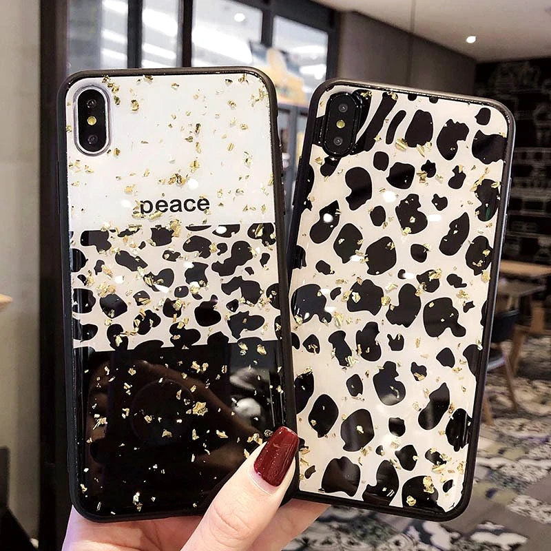 Модный леопардовый чехол для телефона iphone 11Pro MAX чехлы SE 8 7 6 6S Plus X Xs Max XR Роскошный