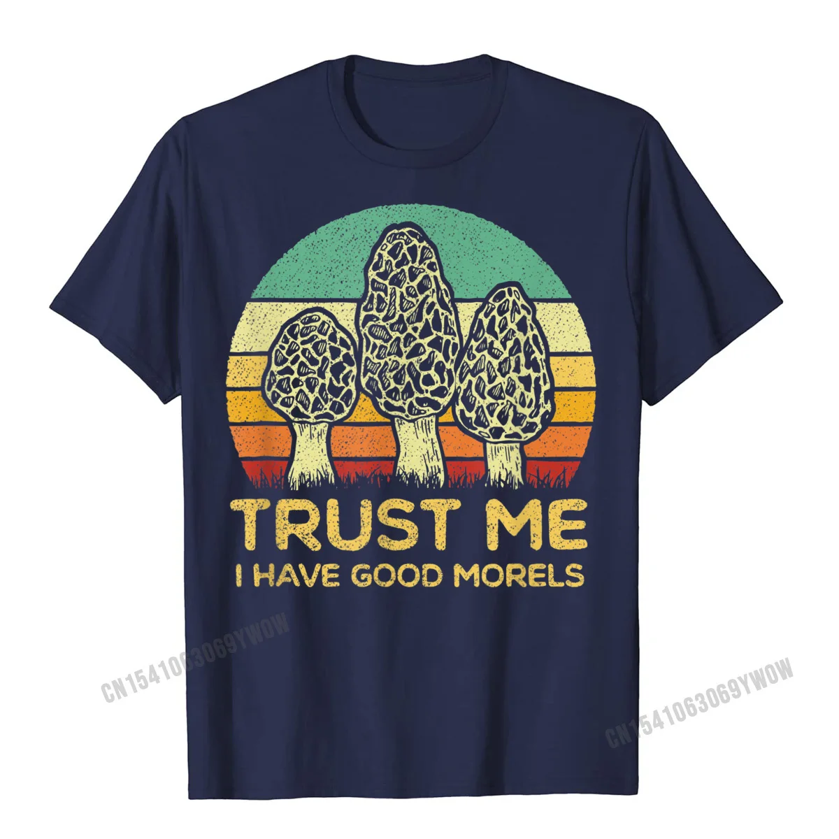 Fitness Tight T-Shirt 2021 Popular Round Neck Crazy Pure Cotton Student Tops & Tees Normal Short Sleeve Clothing Shirt Morel Mushroom Shirt Funny Foraging Morels Hunters Tshirt T-Shirt__683 navy