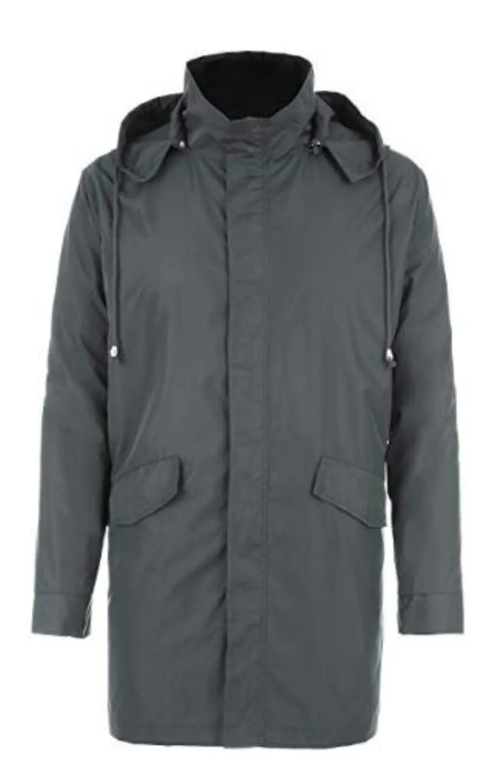 Impermeable liviano largo de negocios para hombres, chaqueta de lluvia de manga larga, impermeable con capucha, impermeable activo para exteriores con bolsillos