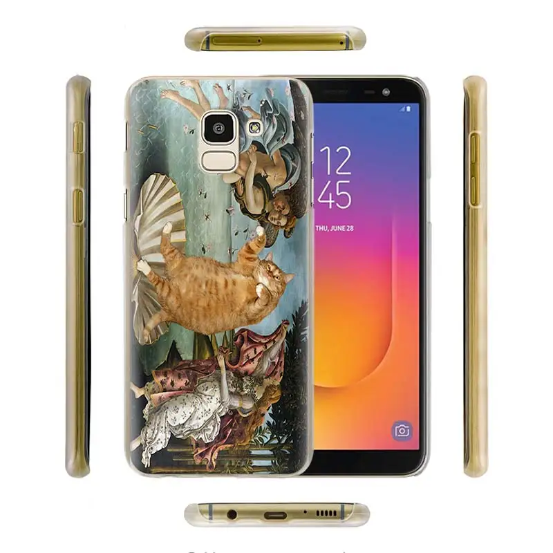 Забавный да Винчи MonaLisa/Pat кошка художественный чехол для samsung Galaxy A10s A20e A30 A40 A50 A50s A60 A70 A80 A6 A8 плюс A7 A9 Хар