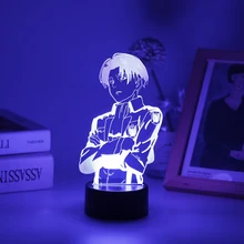

My Hero Academia Dabi 3D Lamp Anime Figure Night Light Banana Fish Attack On Titan For Room Christmas Party Decor Cool Kid Gift