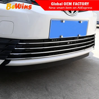 

Car styling For 17-18 Corolla 1.2T modified lower middle net decoration bright strip stainless steel exterior rear bar decoratio