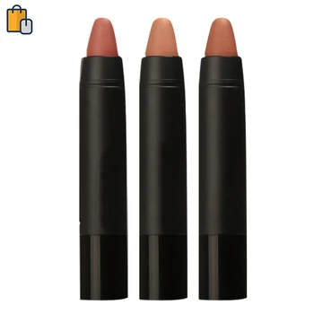 

3Pcs/ set Waterproof Long Lasting Red Velvet Nude Color Matte True Brown Color Pencil Lipstick Crayon Makeup Lipstick Set W09