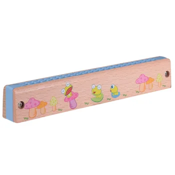 

1Pc Classic Wooden Harmonica Music Learning Tools Musical Toys Children Harmonic for Children Music
