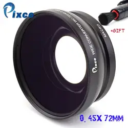 Pixco 72 мм 0.45X резьбовой объектив супер широкий угол макросъемки объектив для canon nikon sony PENTAX olympus DSLR DV SLR камеры