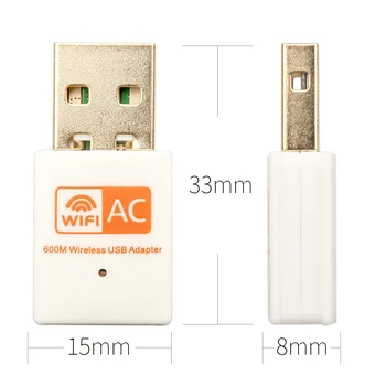 

Kebidu 600Mbps USB WiFi Network Card Adapter 2.4GHz+5GHz Dual Band Wireless WiFi Antenna Receiver Latest For PC Laptop Computer