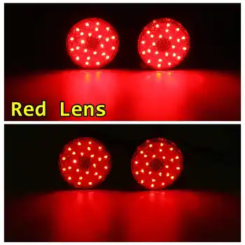 

Hot 2 x Car 21SMD Clear Red Lens LED Rear Bumper Reflector Lamp Tail Stop Light for Toyota Highlander Sequoia ZRR70 Noah Car Bra