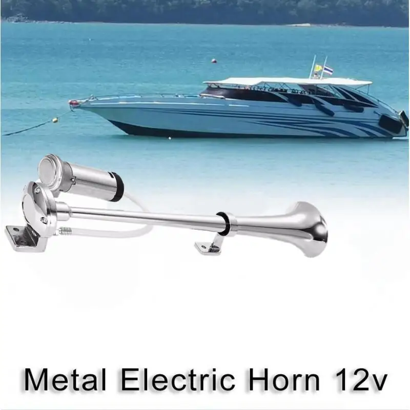 17.7inch 150DB Loud Car Air Horn 12V Single Trumpet Compressor for Truck Car Automobile