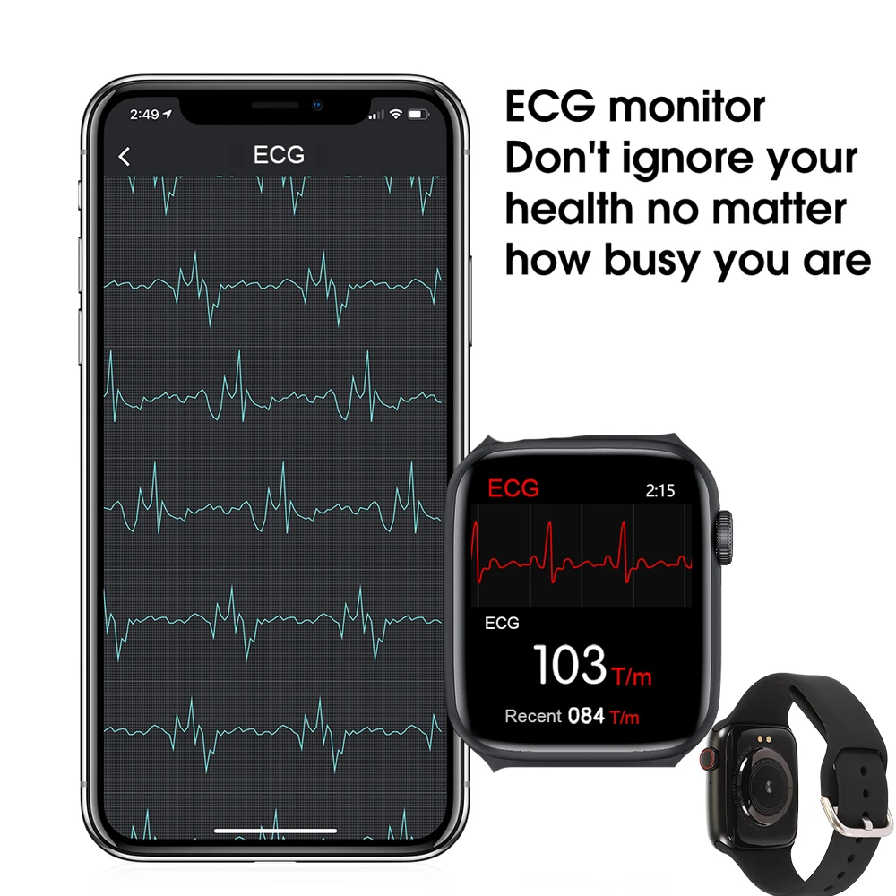 Series 6 Smart Watch 2020 IWO W26 Pro SmartWatch ECG Heart Rate Monitor Temperature Waterproof PK IWO 8 13 For Apple&Android