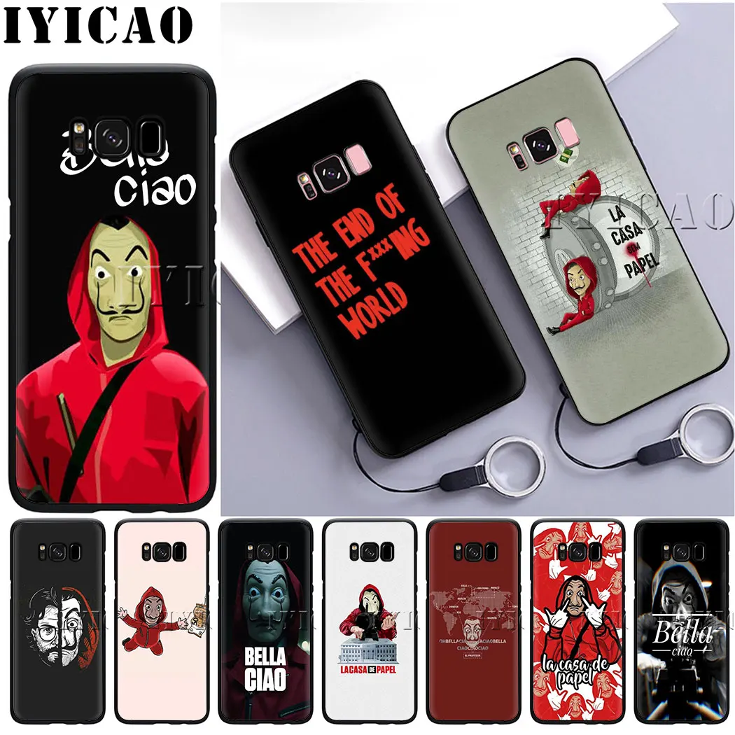 IYICAO Испания ТВ La Casa de papel Мягкий силиконовый чехол для телефона samsung S10 S10e S8 S9 плюс S6