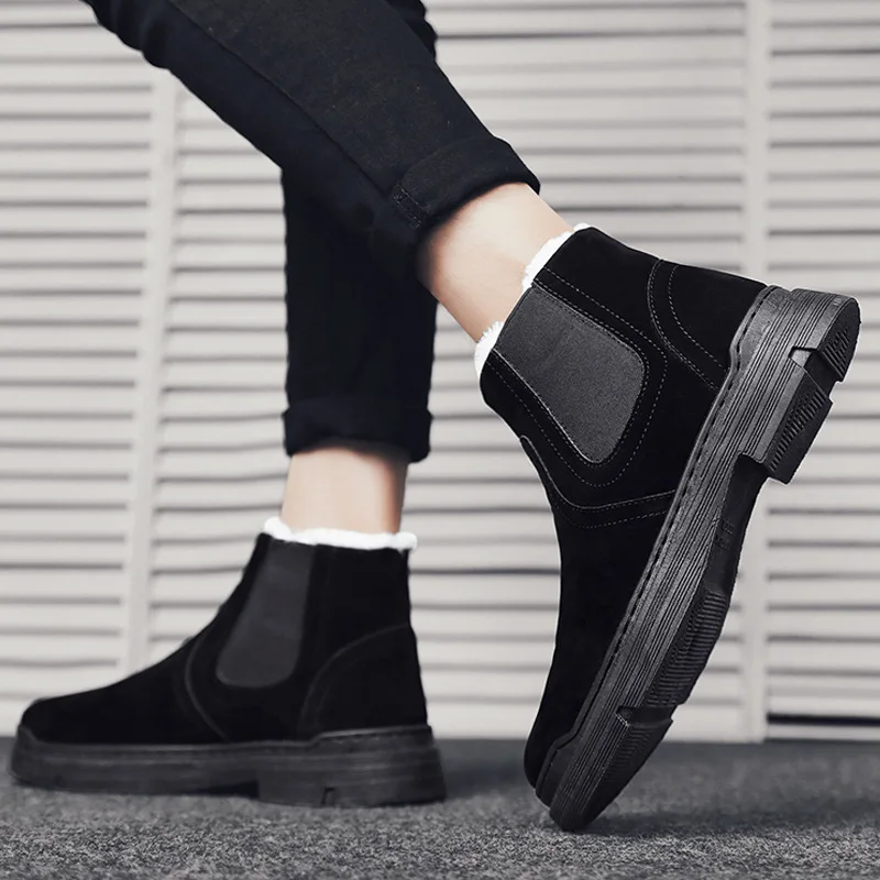 

2019 Versatile New Style Winter Korean-style Trend Men's Shoes Sub-Warm MEN'S Casual Shoes Thick Slip-on Foot Covering Shoes