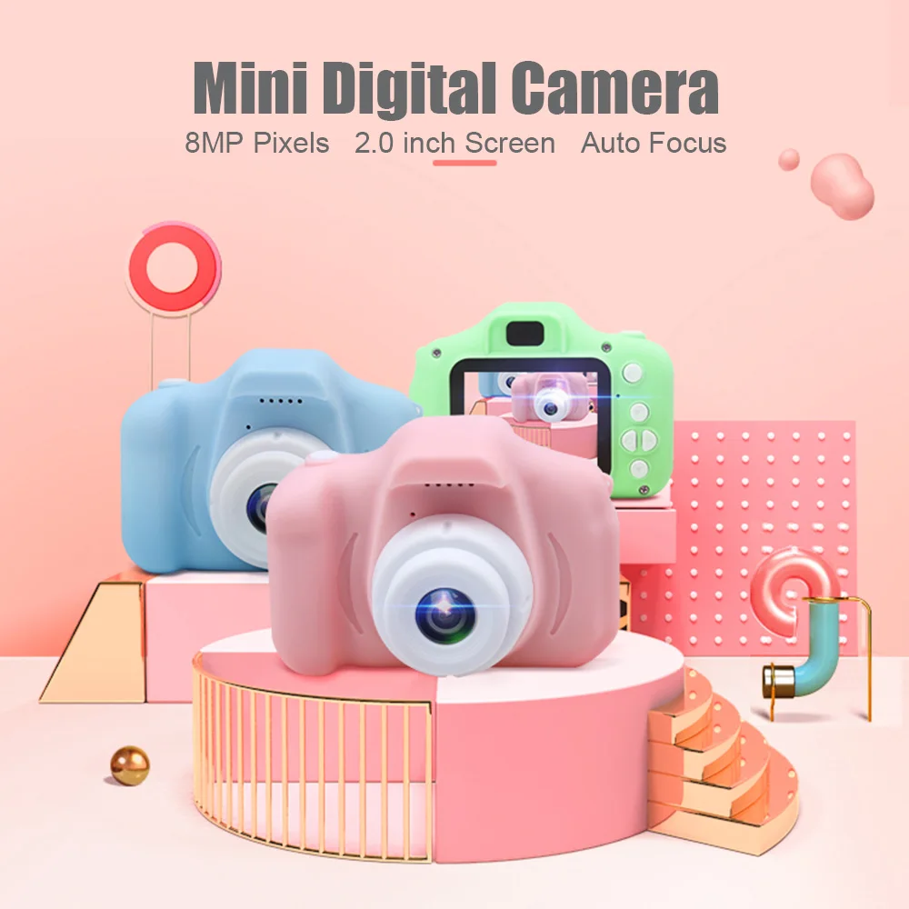 X2 Mini Digital Camera for Child Photo Video Cameras Recording Camcorders for Children Kids Baby Gifts Educational Toys Birthday