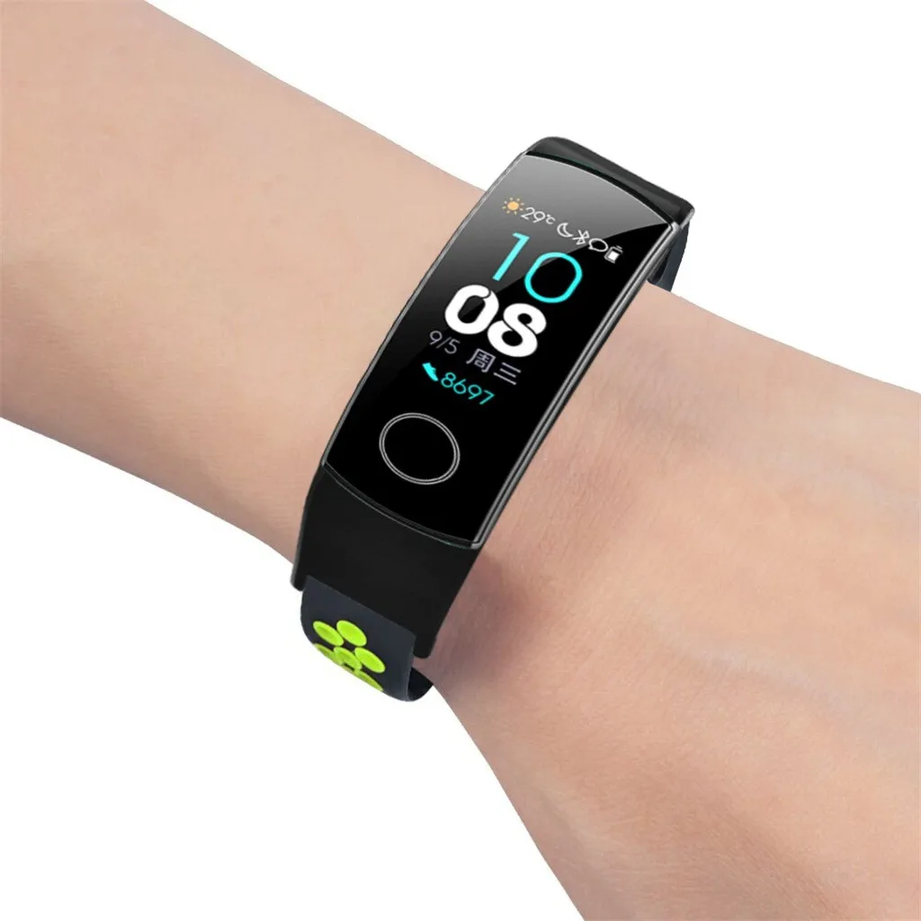 20# силиконовые спортивные сменные часы ремешок на запястье для huawei Honor Band 5/4 t ремешок на запястье Новые мужские и женские часы изгиб