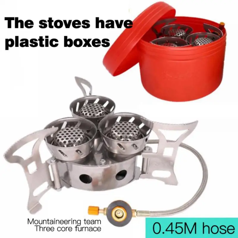 Mountaineering Team High power 3 head Camping Stove Three core Outdoor Stove Fierce Fire Stove