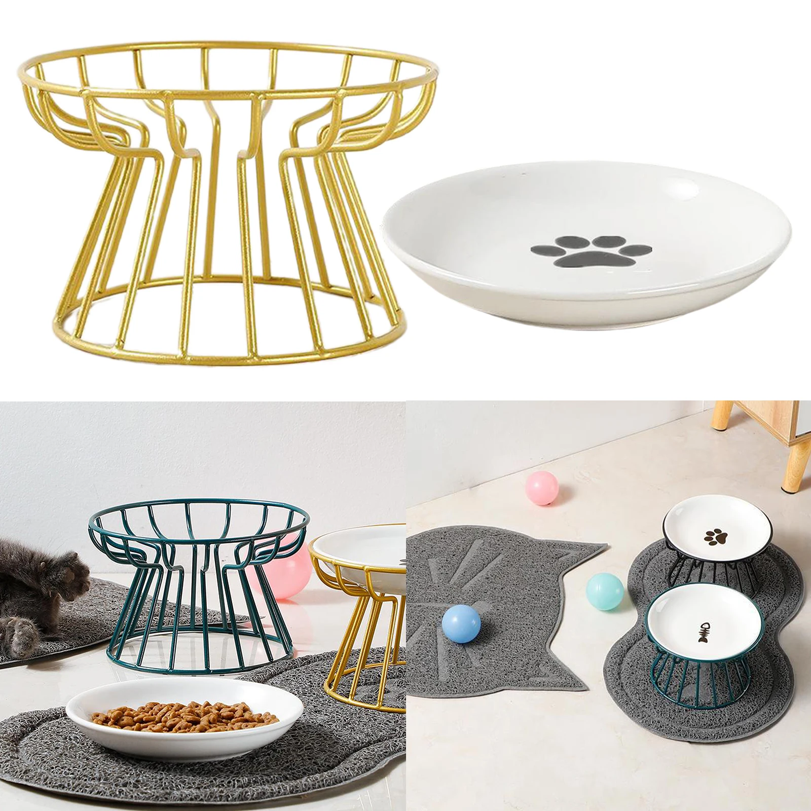 Pet Dog Cat Bowl Elevated Raised Bowl with Stand for all Breeds Small Dog Cat Pet Dog Cat Bowl Elevated Raised Bowl with Stand for all Breeds Small Dog Cat