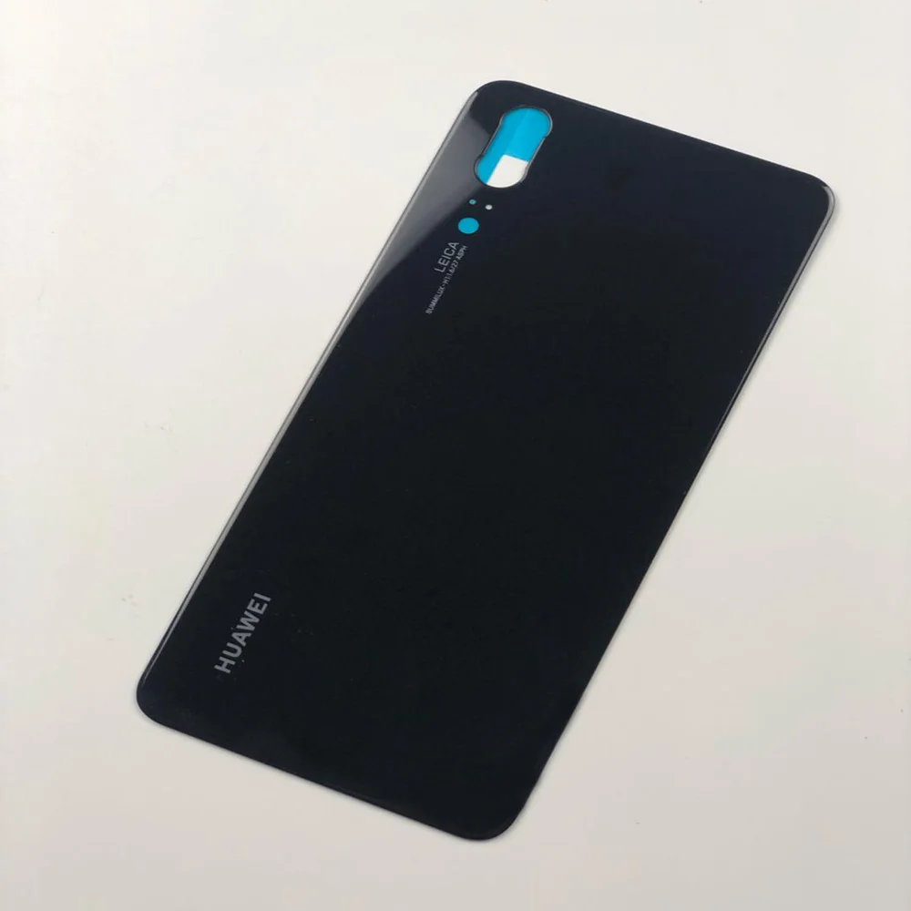 Black for Huawei P20 3D стеклянный чехол на заднюю крышку для HUAWEI P20, задняя дверь Замена батареи чехол 5,8 дюймов липкая наклейка - Цвет: Black for Huawei P20