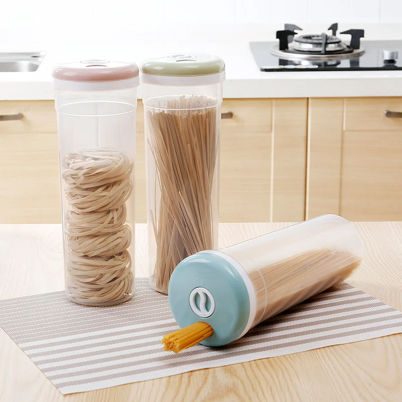 

PP Food Storage Box Plastic Clear Container Set with Pour Lids Kitchen Storage Bottles Jars Dried Grains Tank Storage Glass Jar