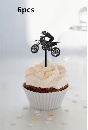 Bolo Topper Motocicleta Pneus Diy Bolo Cupcake Toppers Crianças