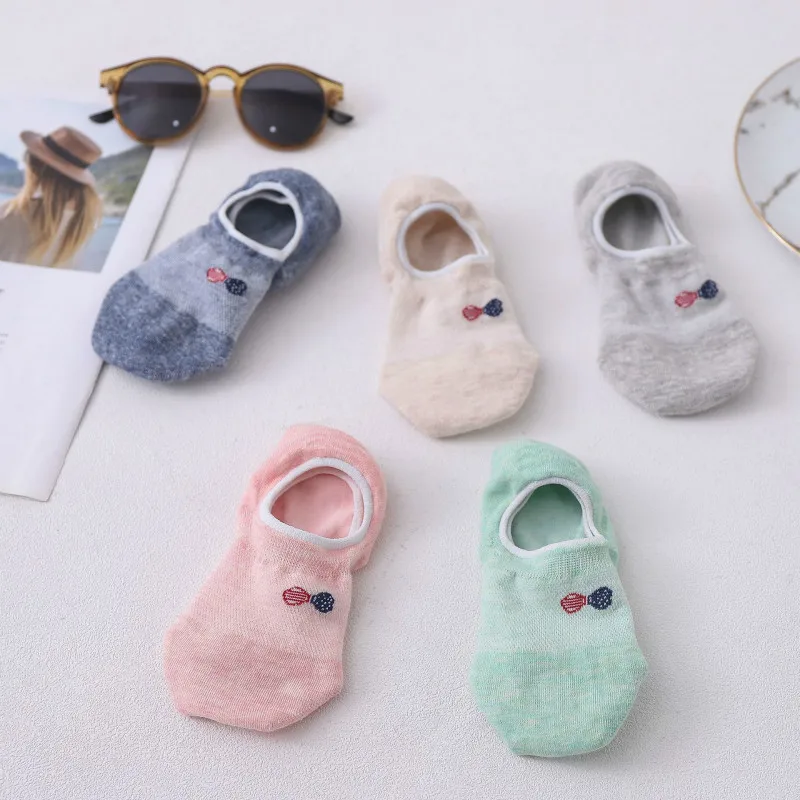 Fast Shipping 2020 New Arrival 5 Pairs Slipper Invisible Solid Women's Short Socks Cotton No Show Socks For Women