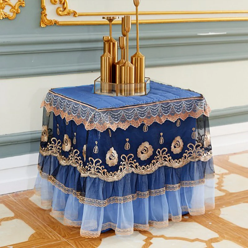 50x60cm lace coffee table cover thicked lace bedside table dust cover