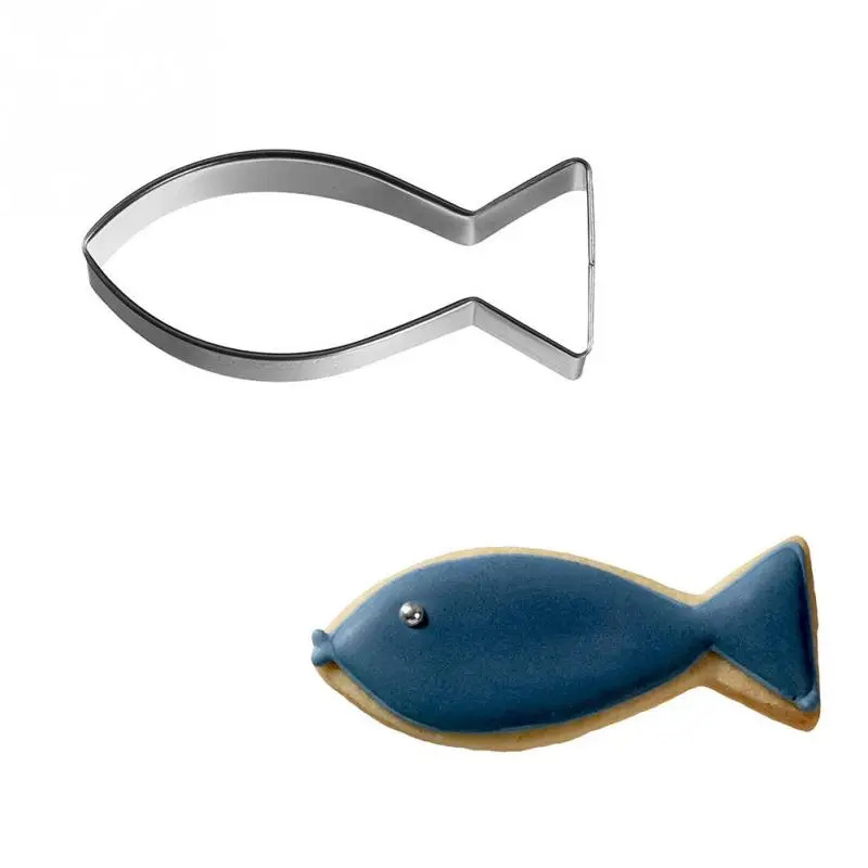 

Fish Shape Metal Mold Fondant Cupcake Cake Decorating Cookie Cutter Biscuit Baking Tools Handmade Soap Chocolate Mold Fish Fork
