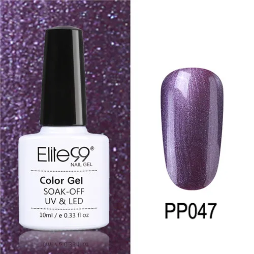 Elite99 10 мл Гель-лак для ногтей замачиваемый УФ красочный Фиолетовый лак для ногтей художественный Гель-лак для Ногтей Стойкий гель нужен основа и верхнее покрытие - Цвет: PP047