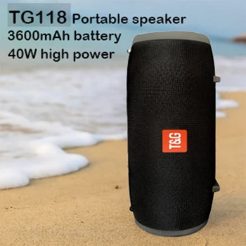 

TG118 40W High power Portable Bluetooth peakers Column Sound Bar subwoofer USB AUX MP3 Player Music center Speakers for Phone Co