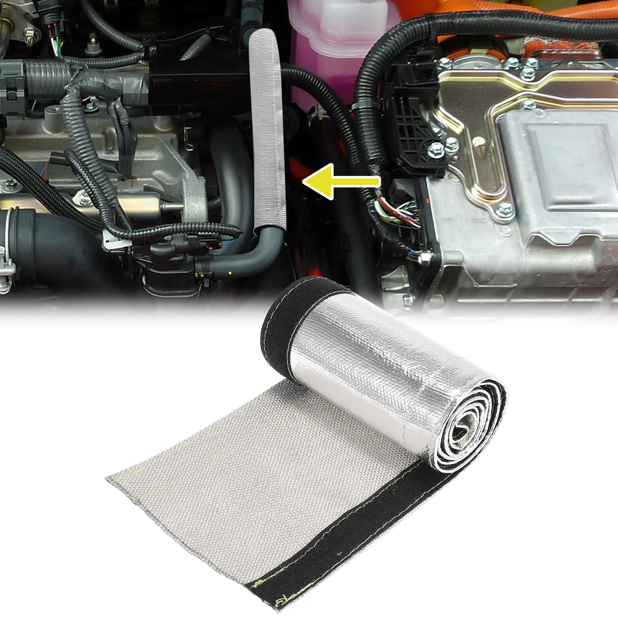Heat Shield Sleeve Insulator Wire Mug Wrap Loom Tube Metallic Heat