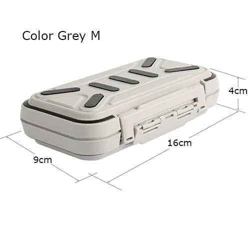 Grey M Goture Горящие продажи Коробки с Рыболовными Снастями Двойного Слоя 30 Отсеков Размер S/M/L Снасти Для Рыбалки Аксесуары, Рыболовные Принадлежности, Рыболовные Снасти - Цвет: Grey M