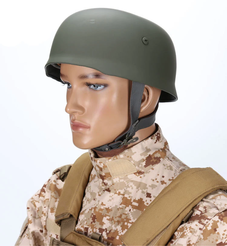 WWII немецкий Fallschirmjager M38 Стальной шлем с кожаным вкладышем Серый Шлем ПАРАШЮТИСТА