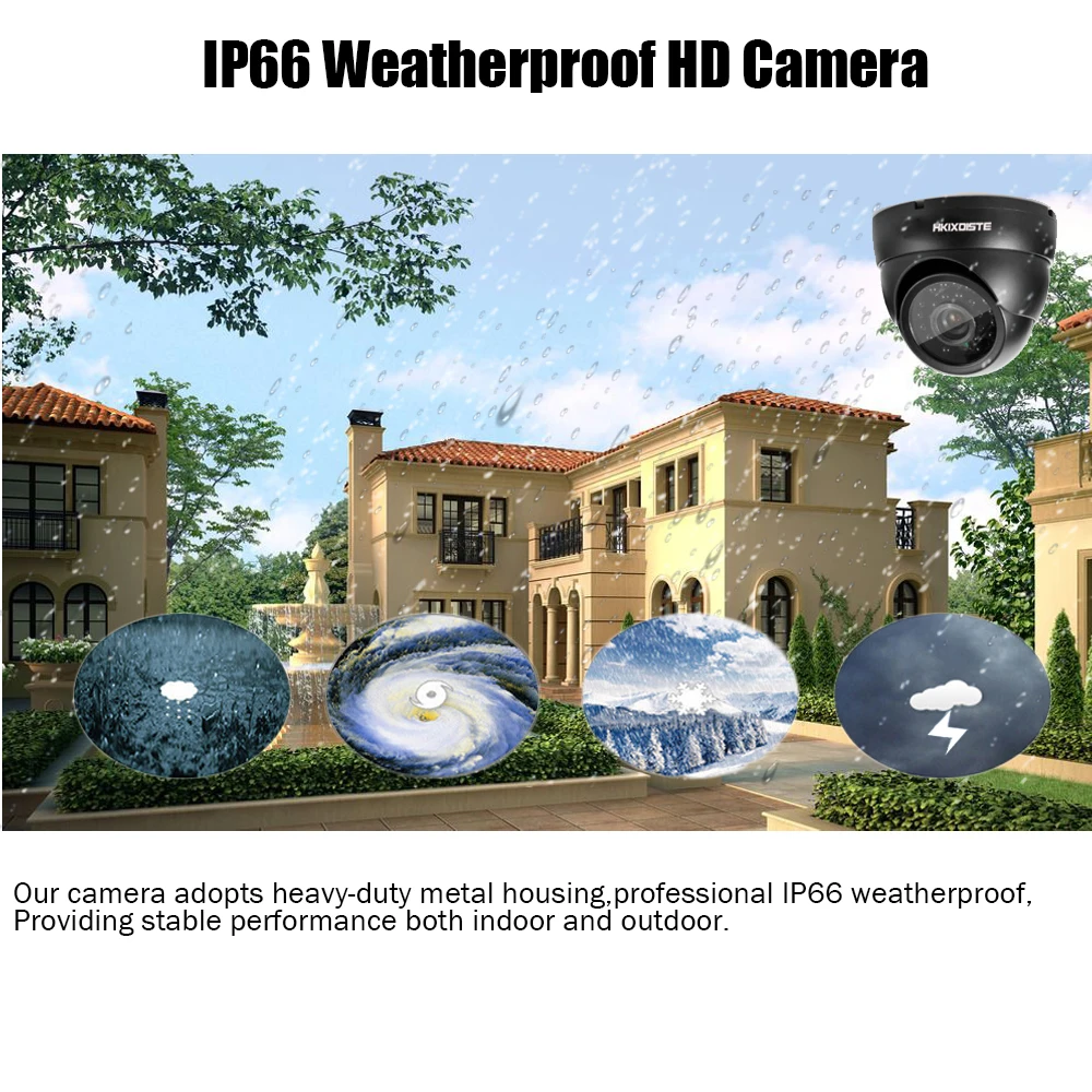 HKIXDISTE CCTV безопасности DVR Full HD 5MP 8CH Системы 8 шт. в/на открытом воздухе Купольная IP камера 5MP AHD Камера 24 Pcs c ИК-подсветкой Ночное видение Наборы