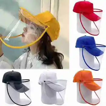 

Anti-spit Protective Peaked Hat Dustproof Cover Baseball Cap Mask Adjustable Anti-fog Isolated Cotton Baseball Cap Outdoors