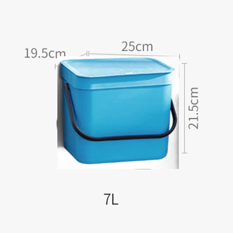 7Lblue 3/5/7L Ванная комната настенный мусорный бак Кухня мусорное ведро Гостиная умная мусорная корзина туалет для мусора Спальня мусор ведро Nordic - Цвет: 7Lblue
