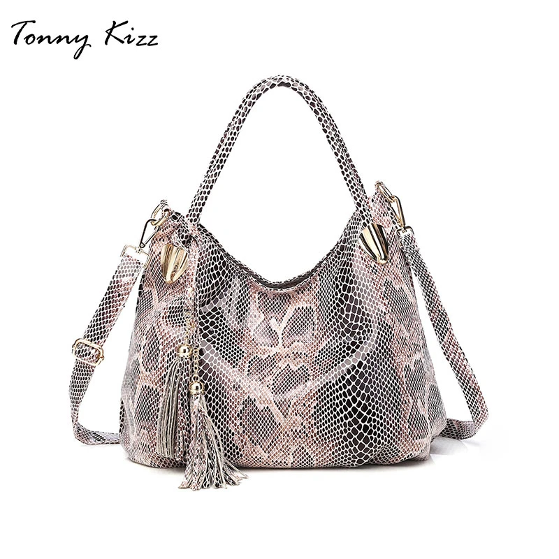 Tonny Kizz bolsos grandes для женщин bolso de hombro femenino кошелек mano de cuero serpentina de alta calidad