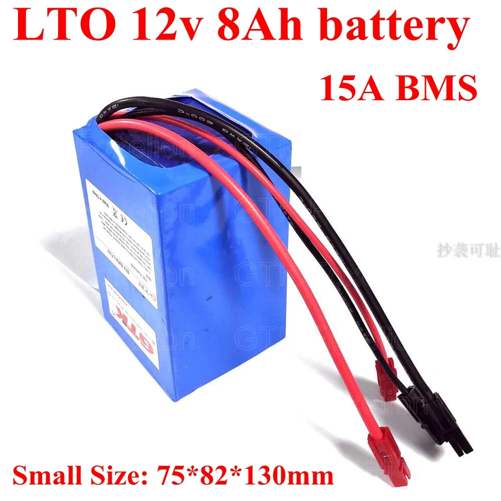LTO 12V 8Ah 12Ah Lithium titanate battery 2.4v cells fast charge for stereo speaker LED light + 3A charger | Электроника