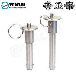 VCN110  1pcs Quick Release Pin All Stainless Steel Locating Pins Springs Dowel Ball Lock Pins With Button And Ball