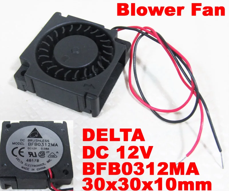 

1 шт. Delta BFB0312MA 30x30x10 мм 3010 12 В 0.08A DC бесщеточный вентилятор с 3 Проводами