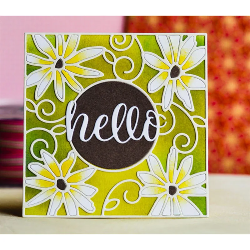 금속 영어 헬로 문구 워드 레터 커팅 다이, 스크랩북 인사 카드 제작, 스텐실 종이 공예, 2024 신상