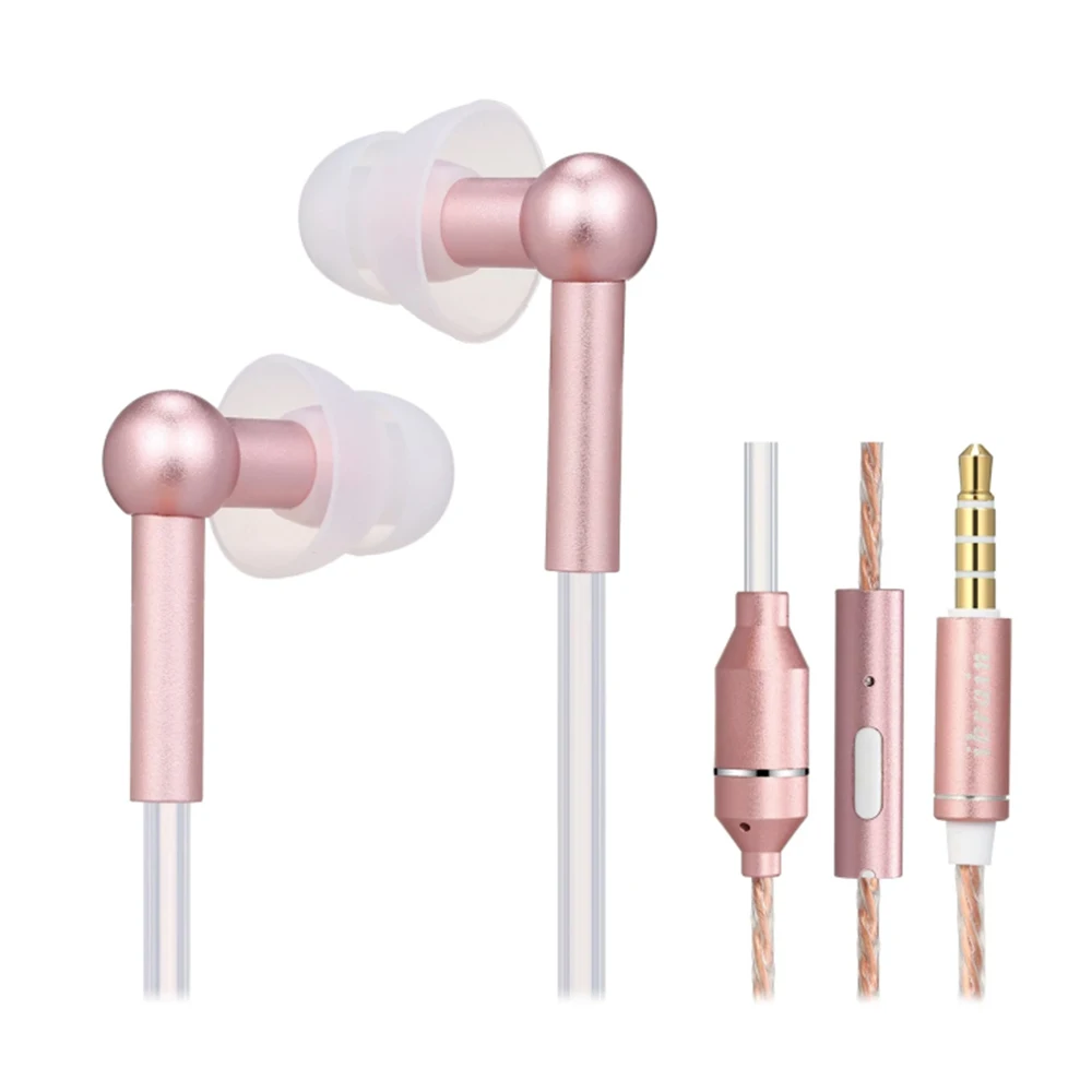 

Anti-radiation 3.5mm Earphone with Mic Headset Stereo Music Air Tube In-ear Noise Reduction Line Control earphone for phone