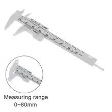 Студенческие/античные измерения 0-80 мм двойная шкала Оранжевый Пластиковый штангенциркуль Оранжевый Мини измерительный инструмент