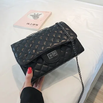 

Handbag 2020 ladies brand new brand designer handbag rhombus chain bag faux leather shoulder bag messenger bag
