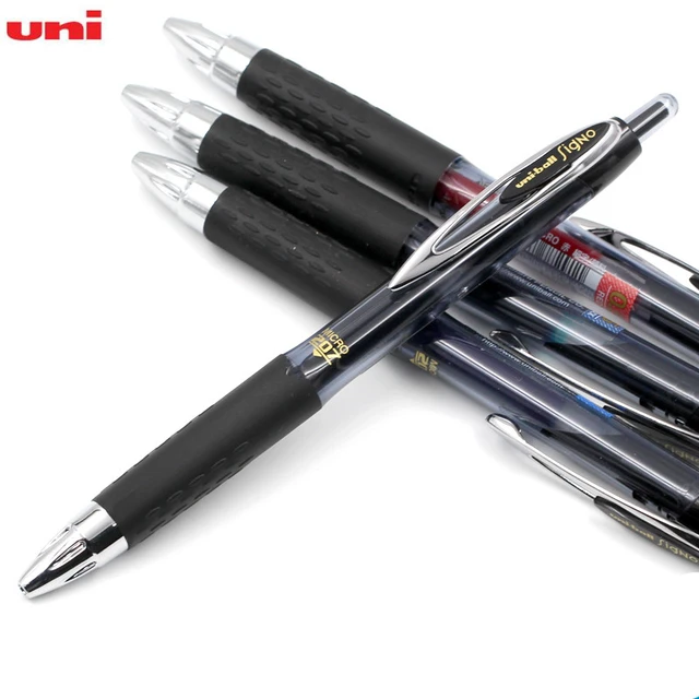Uni-Ball Signo 207 Retractable Gel Pen, 0.5 mm, Black Body, Black Ink