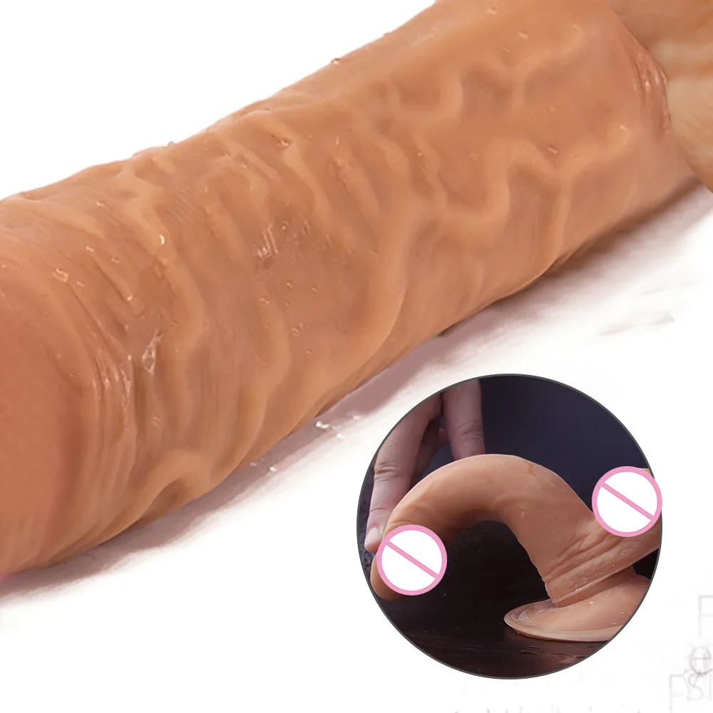 Реалистичная Плоть цвета большой фаллоимитатор имитация пениса - Цена: 851,40 руб.