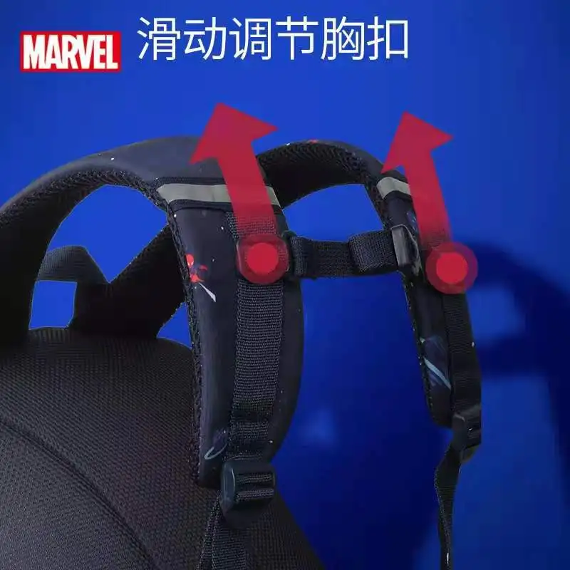 Disney New School Bag For Boys Primary Student Shoulder Orthopedic Backpack Large Capacity Grade 1-5 Spider Iron Man Mochilas