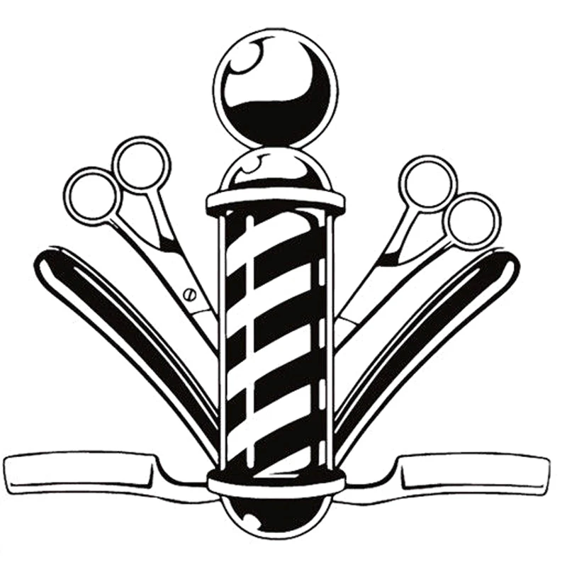 

Barber Shop Comb Scissor Haircut Car Sticker Automobiles Motorcycles Exterior Accessories Vinyl Decals for Honda Lada Bmw Audi