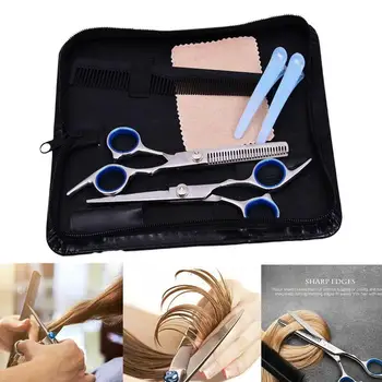 

17cm Stainless Steel Hairdressing Scissors Set Hair Professional Thinning Shears Set Hair Cutting Thinning Barber Scissors