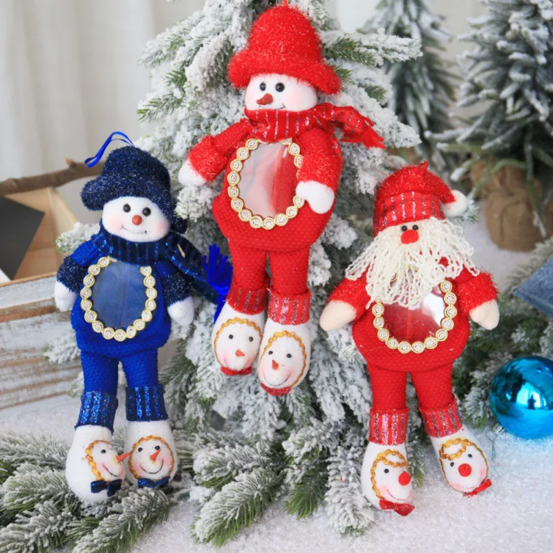 

3D Christmas Gift For Kids Christmas Doll Candy Treats Bags Stockings Gift Holders Xmas Decoration Fireplace Hanging Ornaments