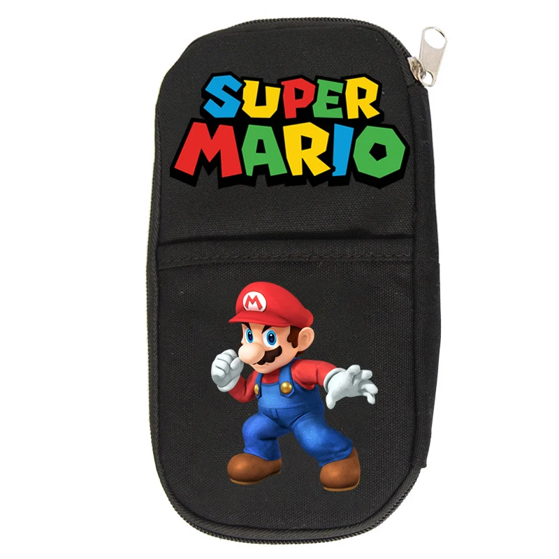 Чехол для карандашей Super Mario, чехол для косметики в стиле аниме, детские сумки для хранения канцелярских принадлежностей, сумки для девочек-подростков на молнии, макияж
