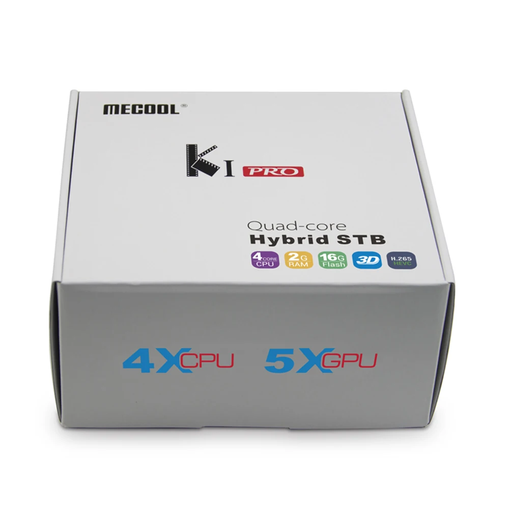 MECOOL KI PRO DVB-T2 Android tv Box Amlogic S905D 2 Гб DDR4 16 Гб DVB-S2/с телеприставка 2,4G 5G WiFi BT4.1 4K DVB-C медиаплеер